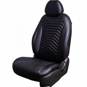 25 949 р. Комплект чехлов сидений ( Экокожа ИЛАНА+ОРЕГОН)   Chevrolet Aveo ( T200,  T250) (2002-2011) хэтчбек 5 дв, седан, седан рестайлинг, хэтчбек 5 дв рестайлинг (черный)  с доставкой в г. Кемерово. Увеличить фотографию 2