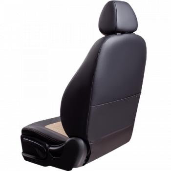 9 449 р. Комплект чехлов для сидений (РЗС 40/60 3Г Илана+Орегон) ТУРИН СТ Lord Autofashion KIA Optima 3 TF дорестайлинг седан (2010-2013) (черный, вставка бежевая, строчка бежевая)  с доставкой в г. Кемерово. Увеличить фотографию 3
