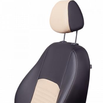 9 449 р. Комплект чехлов для сидений (РЗС 40/60 3Г Илана+Орегон) ТУРИН СТ Lord Autofashion KIA Optima 3 TF дорестайлинг седан (2010-2013) (черный, вставка бежевая, строчка бежевая)  с доставкой в г. Кемерово. Увеличить фотографию 4