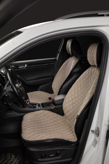 4 199 р. Накидка на сиденье (5 мест Каир) ТЕЙЛОР ст БАЙРОН Lord Autofashion   (бежевый, строчка бежевая)  с доставкой в г. Кемерово. Увеличить фотографию 3