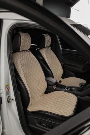 4 199 р. Накидка на сиденье (5 мест Каир) ТЕЙЛОР ст БАЙРОН Lord Autofashion   (светло-бежевый, строчка бежевая)  с доставкой в г. Кемерово. Увеличить фотографию 8