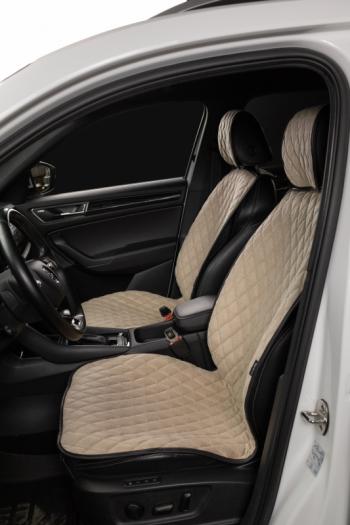 4 199 р. Накидка на сиденье (5 мест Каир) ТЕЙЛОР ст БАЙРОН Lord Autofashion   (светло-бежевый, строчка бежевая)  с доставкой в г. Кемерово. Увеличить фотографию 11