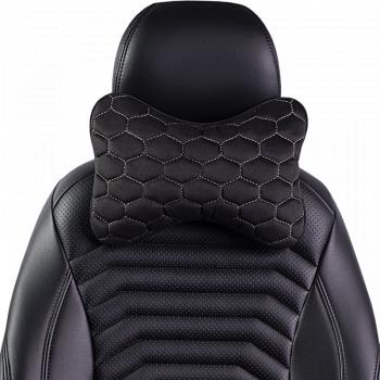 629 р. Подушка-косточка (Илана+Афины) КОСТОЧКА ст СОТА Lord Autofashion   (черный, черный, строчка бежевая)  с доставкой в г. Кемерово. Увеличить фотографию 7