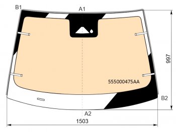 22 699 р. Стекло лобовое (Обогрев полный Камера Датчик дождя Молдинг) OMODA C5 22- FUYAO 555000475AA  с доставкой в г. Кемерово. Увеличить фотографию 1
