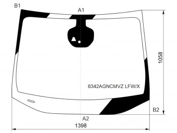8 649 р. Стекло лобовое (Камера Датчик дождя) Opel Astra 15- XYG 6342AGNCMVZ LFW/X  с доставкой в г. Кемерово. Увеличить фотографию 1