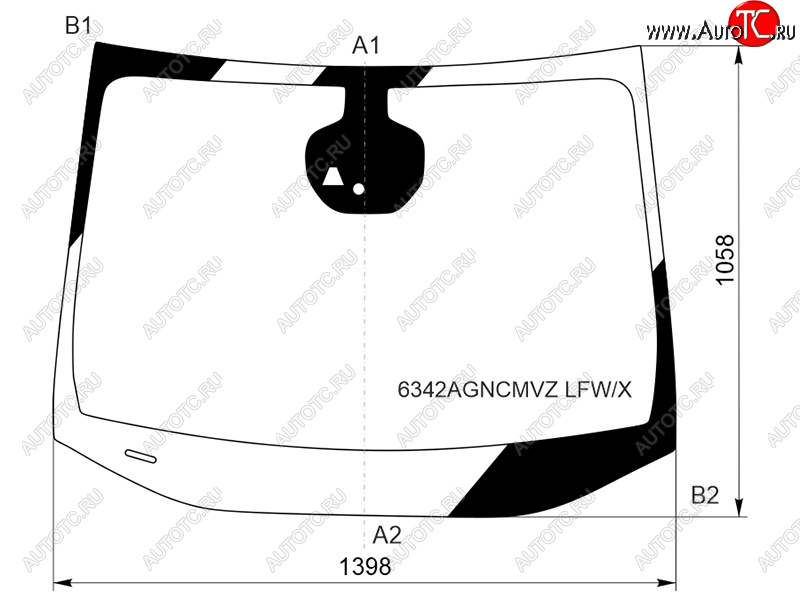 8 649 р. Стекло лобовое (Камера Датчик дождя) Opel Astra 15- XYG 6342AGNCMVZ LFW/X  с доставкой в г. Кемерово