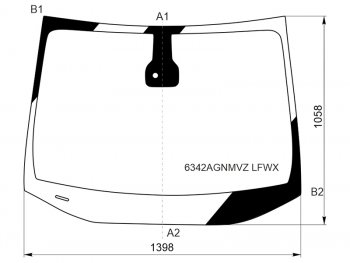7 999 р. Стекло лобовое (Датчик дождя) Opel Astra 15- XYG 6342AGNMVZ LFW/X  с доставкой в г. Кемерово. Увеличить фотографию 1