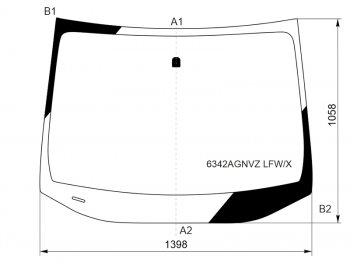 7 699 р. Стекло лобовое Opel Astra 15- XYG 6342AGNVZ LFW/X  с доставкой в г. Кемерово. Увеличить фотографию 1
