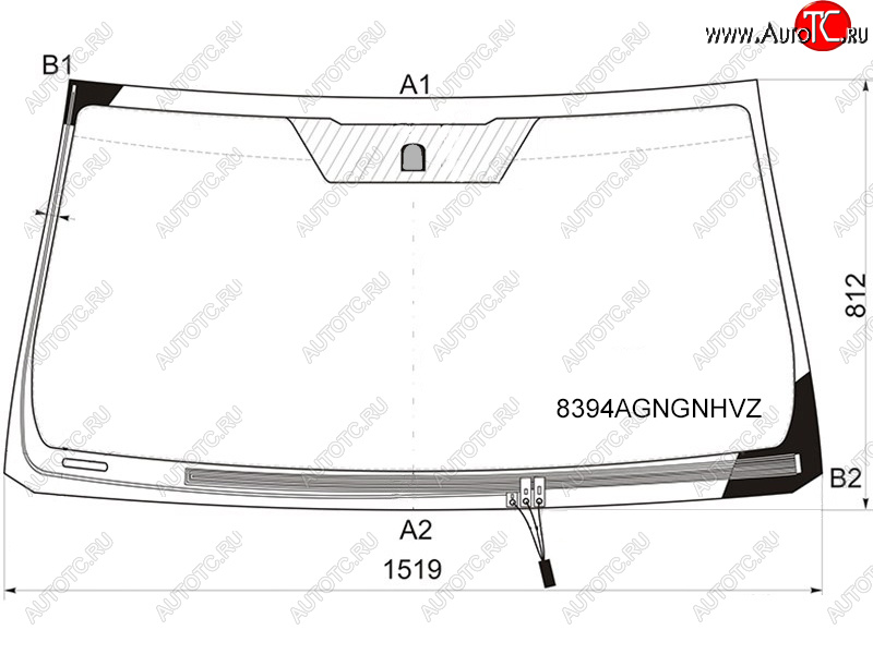 8 199 р. Стекло лобовое (Обогрев щеток Молдинг) Toyota Land Cruiser Prado (J150) 09-24 FUYAO 8394AGNGNHVZ  с доставкой в г. Кемерово