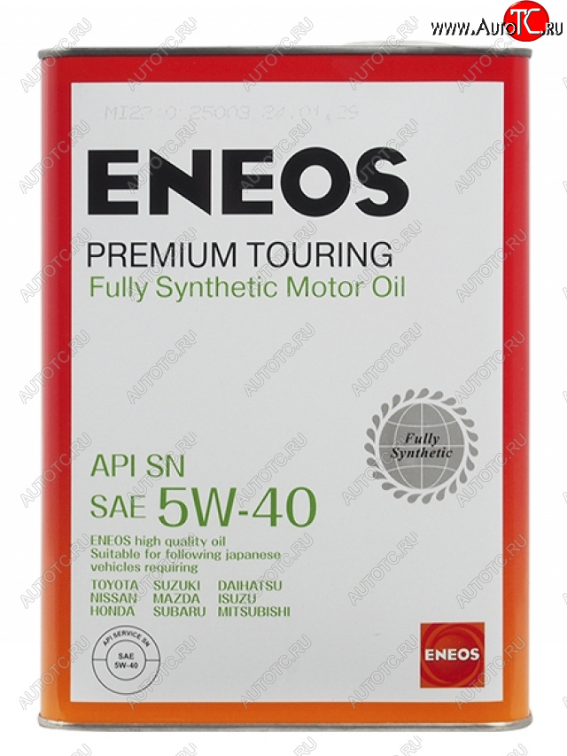 4 999 р. Масло моторное синтетическое ENEOS Premium Touring 5W-40 SN 4л ENEOS 8809478942162  с доставкой в г. Кемерово