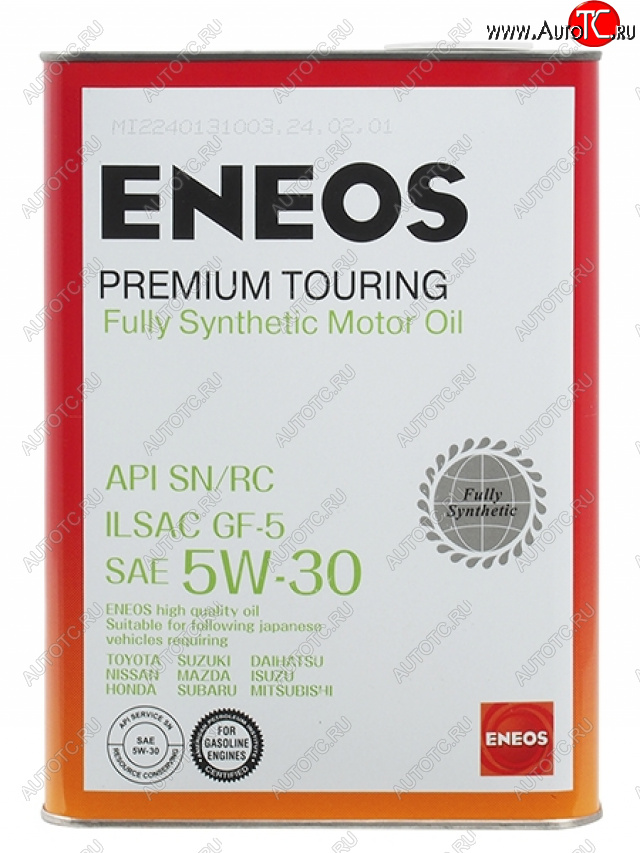 4 999 р. Масло моторное синтетическое ENEOS Premium Touring 5W-30 SN 4л ENEOS 8809478942216  с доставкой в г. Кемерово