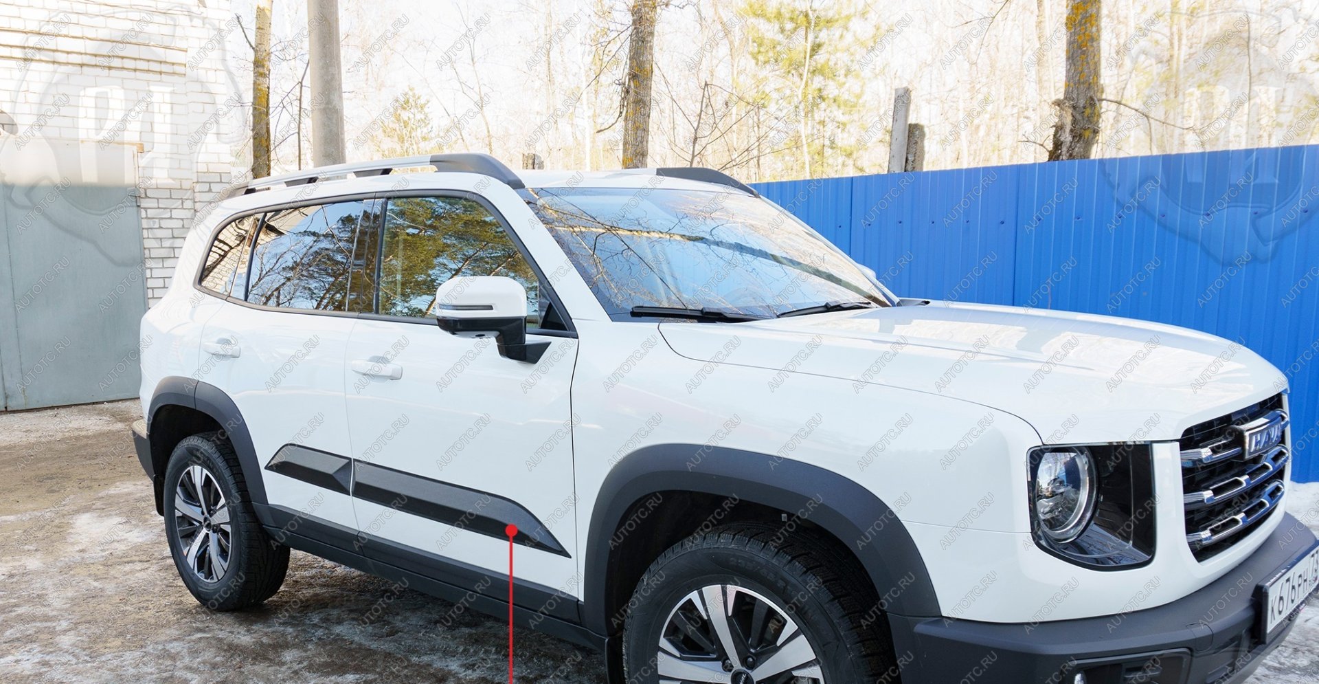 1 629 р. Молдинг двери передний левый Русская Артель  Haval Dargo (2022-2025) (шагрень)  с доставкой в г. Кемерово