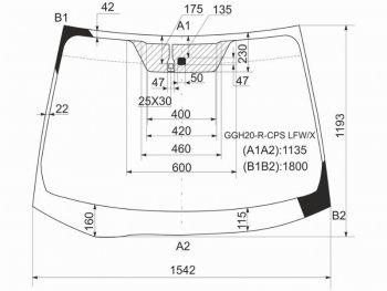 13 999 р. Стекло лобовое (Датчик дождя) Toyota Alphard (H20) 08-15  Vellfire 08-15 XYG GGH20-R-CPS LFW/X  с доставкой в г. Кемерово. Увеличить фотографию 1