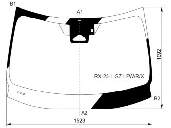 13 999 р. Стекло лобовое (Камера Датчик дождя) Lexus RX 22- XYG RX-23-L-SZ LFW/R/X  с доставкой в г. Кемерово. Увеличить фотографию 1