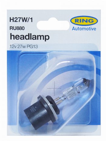 559 р. Лампа головного освещения H27W1  12V 27W Блистер 1 шт. RING RU880  с доставкой в г. Кемерово. Увеличить фотографию 1