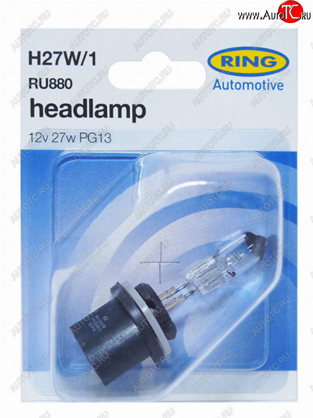559 р. Лампа головного освещения H27W1  12V 27W Блистер 1 шт. RING RU880  с доставкой в г. Кемерово