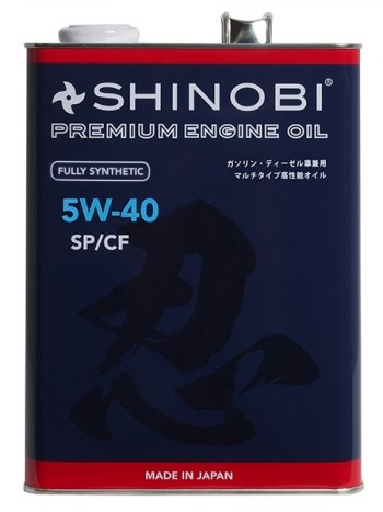 4 399 р. Масло моторное синтетическое SHINOBI SPCF 5W-40 4L SHINOBI SH0012  с доставкой в г. Кемерово. Увеличить фотографию 1