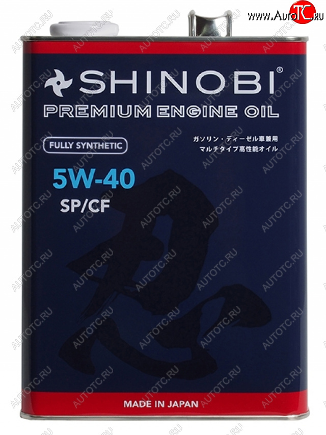 4 399 р. Масло моторное синтетическое SHINOBI SPCF 5W-40 4L SHINOBI SH0012  с доставкой в г. Кемерово