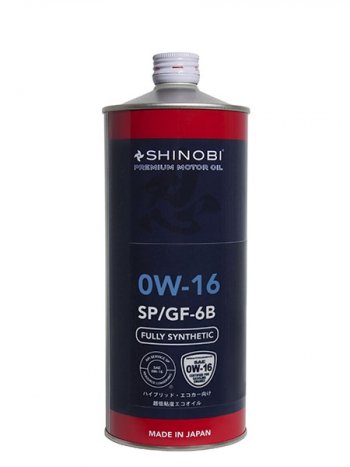 999 р. Масло моторное синтетическое SHINOBI SPGF-6B 0W-16 1L SHINOBI SH0033  с доставкой в г. Кемерово. Увеличить фотографию 1