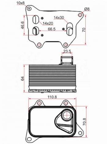 3 199 р. Радиатор масляный AUDI A1 10-A3 12-A4 07-A5 07-A6 11-A7 10-Q3 11-Q5 08-Q7 15-PORSCHE MACAN SAT ST-06L117021E  с доставкой в г. Кемерово. Увеличить фотографию 1