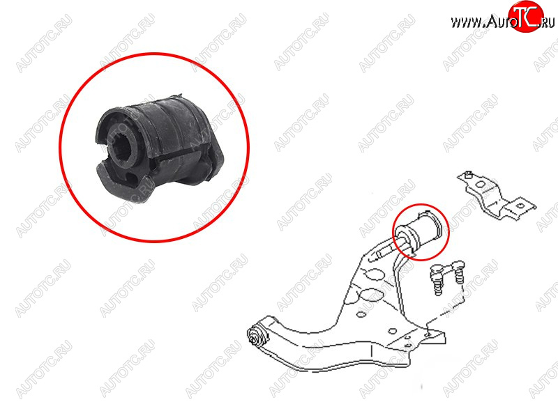 459 р. Сайлентблок Nissan Pathfinder 95-04  Terrano 95-02  Infiniti QX4 96-03  Nissan Elgrand 97-02 SAT ST-54570-0W000  с доставкой в г. Кемерово