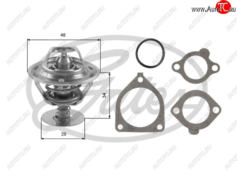 1 399 р. Термостат TOYOTA #A#E#S#C#Y1NTQG13QG15QG18QG16DE GATES TH39082G1  с доставкой в г. Кемерово
