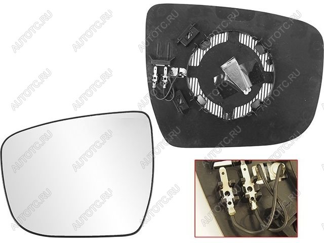 839 р. QASHQAI 14- СТЕКЛО ЗЕРКАЛА ЛЕВ С ПОДОГРЕВ (convex) (Тайвань) BodyParts nnqas14-460-l  с доставкой в г. Кемерово