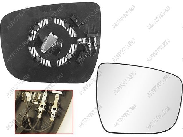 839 р. QASHQAI 14- СТЕКЛО ЗЕРКАЛА ПРАВ С ПОДОГРЕВ (convex) (Тайвань) BodyParts nnqas14-460-r  с доставкой в г. Кемерово