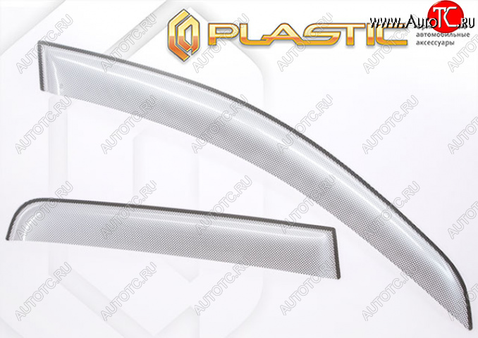 2 399 р. Комплект дефлекторов окон CA-Plastic  Ford Explorer  U625 (2019-2025) 5 дв. (Шелкография серебро)  с доставкой в г. Кемерово