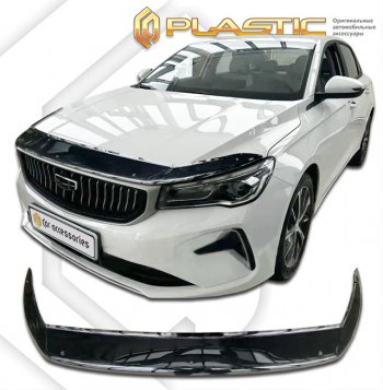 2 499 р. Дефлектор капота (exclusive) CA-Plastic  Geely Emgrand  SS11 (2021-2025) (Classic черный)  с доставкой в г. Кемерово. Увеличить фотографию 1