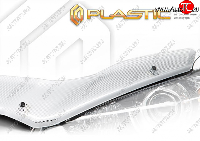 2 799 р. Дефлектор капота (exclusive) (РФ) CA-Plastic  Geely Emgrand  SS11 (2021-2025) (Шелкография серебро)  с доставкой в г. Кемерово
