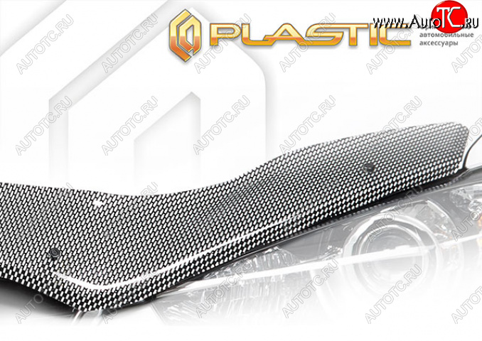 2 999 р. Дефлектор капота (exclusive) CA-Plastic  Geely Emgrand  SS11 (2021-2025) (Шелкография карбон серебро)  с доставкой в г. Кемерово