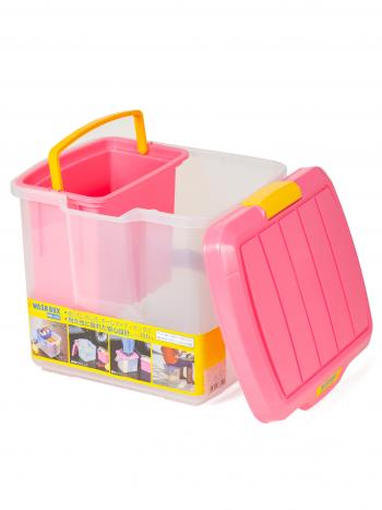 4 979 р. Ящик экспедиционный IRIS RV BOX WASH BOX 25C, 25 литров 41x31x32,5 см. Розовый  wb-25cpink  с доставкой в г. Кемерово. Увеличить фотографию 2