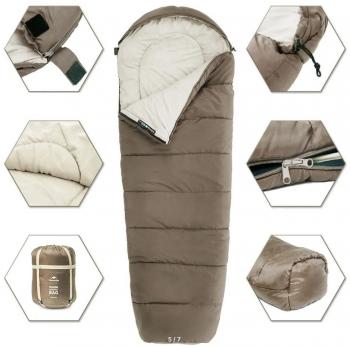 4 729 р. Мешок спальный Naturehike Mummy MJ600, 210х80 см, (правый) (ТК: -5C), коричневый  cnk2300sd014-dbr  с доставкой в г. Кемерово. Увеличить фотографию 2