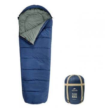 3 019 р. Мешок спальный Naturehike Mummy MJ300, 205х75 см, (правый) (ТК: +4C), синий  cnk2300sd014-nbl  с доставкой в г. Кемерово. Увеличить фотографию 1