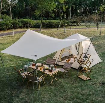 17 479 р. Палатка Naturehike Ango 3-местная, быстросборная, бежевая, со стойками  cnk2300zp014-3vv  с доставкой в г. Кемерово. Увеличить фотографию 4