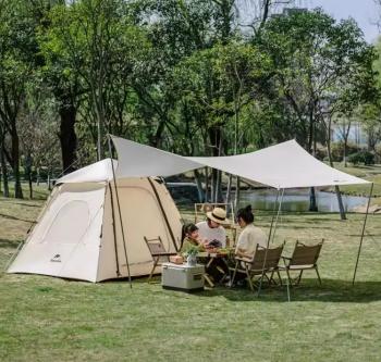 17 479 р. Палатка Naturehike Ango 3-местная, быстросборная, бежевая, со стойками  cnk2300zp014-3vv  с доставкой в г. Кемерово. Увеличить фотографию 2