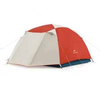 11 449 р. Палатка Naturehike Cloud-Creek PRO, 2-местная, бежево-красная  cnk2300zp024-2rpro  с доставкой в г. Кемерово. Увеличить фотографию 1