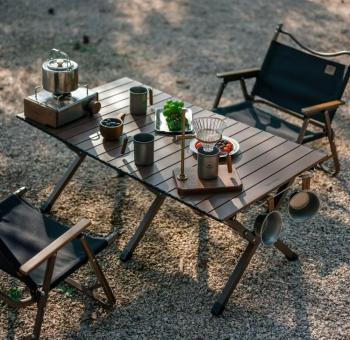 8 789 р. Стол туристический Naturehike складной, 106х64х44 см, с Х-образными ножками, коричневый  cnk2300jj019-wgr  с доставкой в г. Кемерово. Увеличить фотографию 5