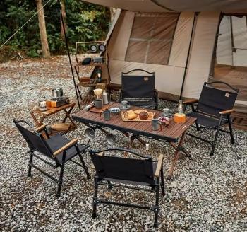13 699 р. Стол туристический Naturehike складной, 125х60х45 см, с Х-образными ножками, коричневый  cnh23ju16001-lbr  с доставкой в г. Кемерово. Увеличить фотографию 4