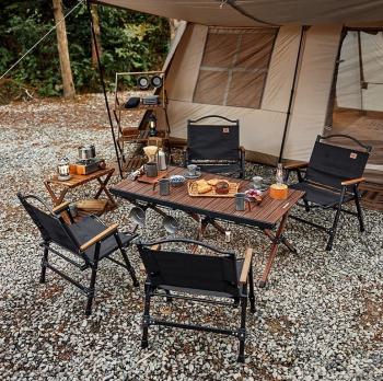 10 689 р. Стол туристический Naturehike складной, 90х60х45 см,с Х-образными ножками, коричневый  cnh23ju16001-mbr  с доставкой в г. Кемерово. Увеличить фотографию 3