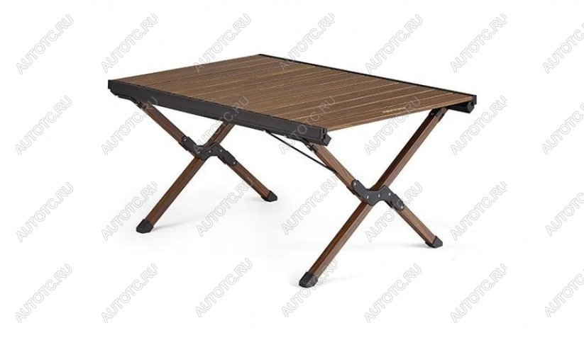 10 689 р. Стол туристический Naturehike складной, 90х60х45 см,с Х-образными ножками, коричневый  cnh23ju16001-mbr  с доставкой в г. Кемерово