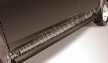 Защита порогов d57 труба Slitkoff Chery Tiggo 7 PRO (2019-2025) (нержавейка с полимерным покрытием в цвет черный)