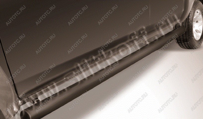 11 999 р. Защита порогов d57 труба Slitkoff Chery Tiggo 7 PRO (2019-2025) (нержавейка с полимерным покрытием в цвет черный)  с доставкой в г. Кемерово