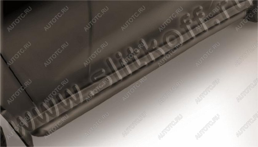 15 649 р. Защита порогов d57 труба с гибами Slitkoff Haval H2 (2014-2021) (нержавейка с полимерным покрытием в цвет черный)  с доставкой в г. Кемерово