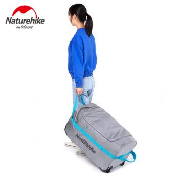 3 329 р. Сумка дорожная Naturehike А027, с колесами,110 л., серая  nh18x027-l-lg  с доставкой в г. Кемерово. Увеличить фотографию 7