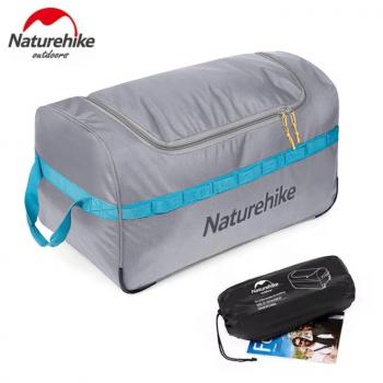3 329 р. Сумка дорожная Naturehike А027, с колесами,110 л., серая  nh18x027-l-lg  с доставкой в г. Кемерово. Увеличить фотографию 3