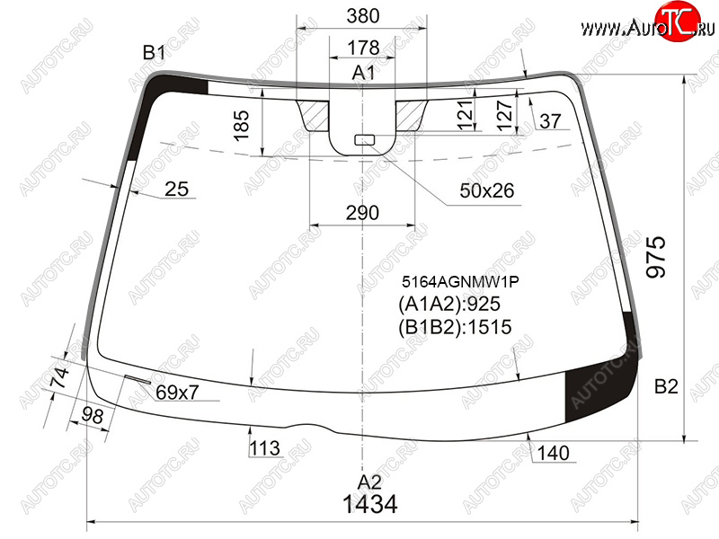 7 649 р. Стекло лобовое (Датчик дождя Молдинг) Mazda 6 02-08 FUYAO 5164AGNMW1P  с доставкой в г. Кемерово