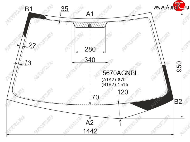 6 249 р. Стекло лобовое Mitsubishi Lancer 02-10  Lancer Evolution 01-08 FUYAO 5670AGNBL  с доставкой в г. Кемерово