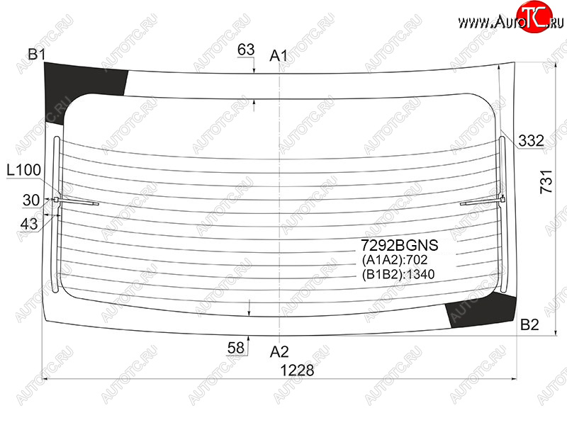 7 999 р. Стекло заднее (Цвет зеленый Обогрев 4D SED) Renault Logan 14-22  Dacia Logan 12-19  Renault Loga SISECAM 7292BGNS  с доставкой в г. Кемерово